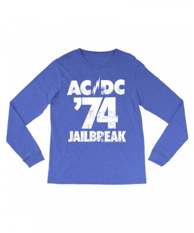 AC/DC Heather Long Sleeve Shirt | Jailbreak 1974 Shirt $14.08 Shirts