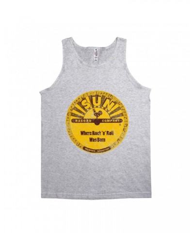 Sun Records Unisex Tank Top | Where Rock N' Roll Was Born Label Distressed Shirt $10.48 Shirts