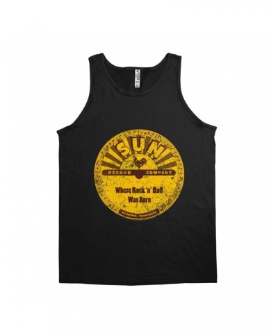 Sun Records Unisex Tank Top | Where Rock N' Roll Was Born Label Distressed Shirt $10.48 Shirts