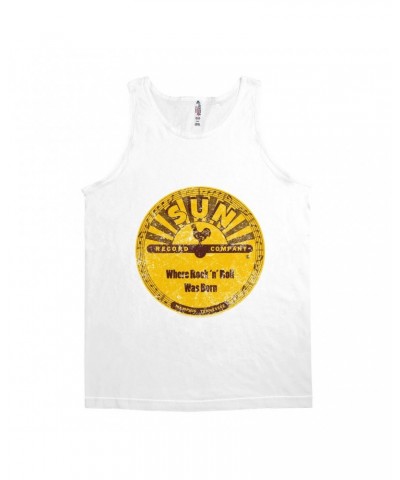 Sun Records Unisex Tank Top | Where Rock N' Roll Was Born Label Distressed Shirt $10.48 Shirts